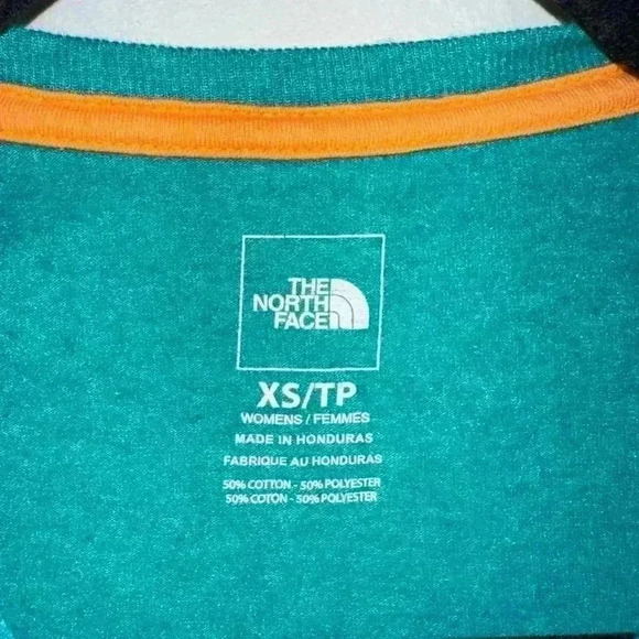 The North Face T-Shirt Teal Orange XS for Women - Picture 4 of 8